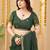 green smart linen fabric weaving jari designer saree