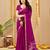 magenta smart linen fabric weaving jari designer saree