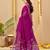 magenta smart linen fabric weaving jari designer saree