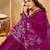 magenta smart linen fabric weaving jari designer saree