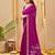 magenta smart linen fabric weaving jari designer saree