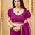 magenta smart linen fabric weaving jari designer saree