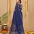 navy blue smart linen fabric weaving jari designer saree