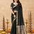 black ethnic cotton blend fabric weaving jari designer fancy ethnic saree