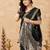black ethnic cotton blend fabric weaving jari designer fancy ethnic saree