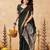 black ethnic cotton blend fabric weaving jari designer fancy ethnic saree