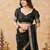 black ethnic cotton blend fabric weaving jari designer fancy ethnic saree
