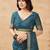 teal ethnic cotton blend fabric weaving jari designer fancy ethnic saree