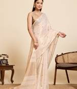 Chiko color embroidery cotton silk saree with blouse