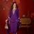 Purple cotton embellished kurta set with duaptta.