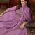 Lilac cotton embroidered kurta set with dupatta.