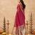 red ethnic cotton blend fabric weaving jari designer fancy ethnic saree