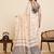 Grey color embroidery cotton silk saree with blouse