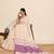 Purple color embroidery cotton silk saree with blouse
