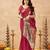 red ethnic cotton blend fabric weaving jari designer fancy ethnic saree