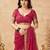 red ethnic cotton blend fabric weaving jari designer fancy ethnic saree
