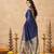 blue ethnic cotton blend fabric weaving jari designer fancy ethnic saree