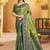 green soft silk blend woven designer ethnic partywear fancy designer saree
