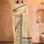 beige and black smart and ethnic graceful partywear assam silk blend woven designer saree