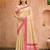 beige and rani pink smart and ethnic graceful partywear assam silk blend woven designer saree