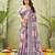 pink silk blend fabric madhubani printed graceful ethnic partywear saree
