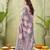 pink silk blend fabric madhubani printed graceful ethnic partywear saree