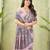 pink silk blend fabric madhubani printed graceful ethnic partywear saree