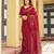 red khadi silk blend fabric woven paithani pallu designer girlie trendy saree