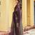 brown khadi silk blend fabric woven paithani pallu designer girlie trendy saree
