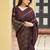 brown khadi silk blend fabric woven paithani pallu designer girlie trendy saree