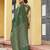 green khadi silk blend fabric woven paithani pallu designer girlie trendy saree