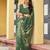 green khadi silk blend fabric woven paithani pallu designer girlie trendy saree
