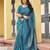 firozi khadi silk blend fabric woven paithani pallu designer girlie trendy saree