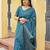 firozi khadi silk blend fabric woven paithani pallu designer girlie trendy saree