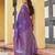 purple khadi silk blend fabric woven paithani pallu designer girlie trendy saree