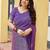 purple khadi silk blend fabric woven paithani pallu designer girlie trendy saree