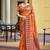 orange smart and elegant assam silk blend ethnic woven designer saree