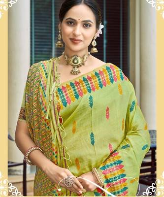 pista smart and elegant assam silk blend ethnic woven designer saree 2
