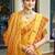 mustard smart and elegant assam silk blend ethnic woven designer saree
