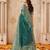 green smart graceful handloom silk blend fanric woven designer saree