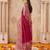 maroon smart graceful handloom silk blend fanric woven designer saree
