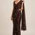 Designer rangoli crush saree with handcrafted cutdana work