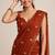 Elegant rangoli crush saree with intricate cutdana handwork
