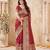 burgundy smart graceful handloom silk blend fanric woven designer saree