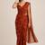 Elegant rangoli crush saree with intricate cutdana handwork