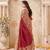 burgundy smart graceful handloom silk blend fanric woven designer saree