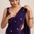 Luxury rangoli crush saree with handwork cutdana embellishments