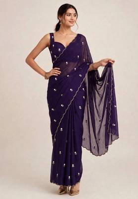 Luxury rangoli crush saree with handwork cutdana embellishments 1