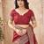 burgundy smart graceful handloom silk blend fanric woven designer saree