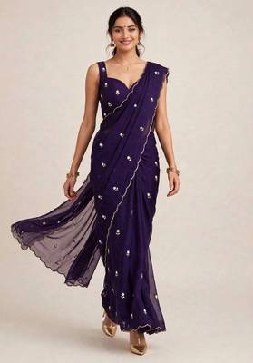 Luxury rangoli crush saree with handwork cutdana embellishments 5